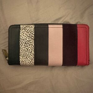 Fossil Multicolor Striped Wallet